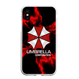 Чехол для iPhone XS Max матовый с принтом UMBRELLA CORP в Кировске, Силикон | Область печати: задняя сторона чехла, без боковых панелей | biohazard | biohazard 7 | crocodile | fang | game | hand | monster | new umbrella | resident evil | resident evil 7 | umbrella | umbrella corp | umbrella corporation | zombie | обитель