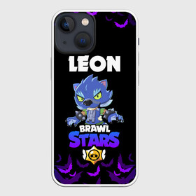 Чехол для iPhone 13 mini с принтом Brawl stars leon оборотень в Кировске,  |  | bea | bib | brawl stars | crow | el brown | leon | max | nita | sally leon | shark | акула | биа | биби | бравл старс | ворон | игра | леон | макс | нита | оборотень | салли леон | сэлли леон | шарк | эл браун