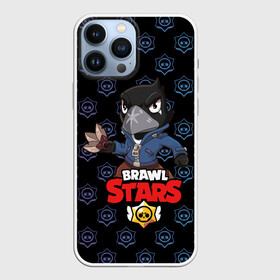 Чехол для iPhone 13 Pro Max с принтом BRAWL STARS CROW. в Кировске,  |  | bea | bibi | brawl stars | colt | crow | el brown | leon | leon shark | max | nita | sally leon | shark | акула | беа | берли | биби | бравл старс | браун | ворон | кольт | леон | леон акула | макс | нита | шелли