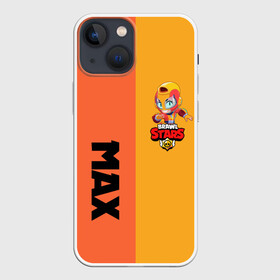 Чехол для iPhone 13 mini с принтом BRAWL STARS MAX. в Кировске,  |  | bea | bibi | brawl stars | colt | crow | el brown | leon | leon shark | max | nita | sally leon | shark | акула | беа | берли | биби | бравл старс | браун | ворон | кольт | леон | леон акула | макс | нита | шелли