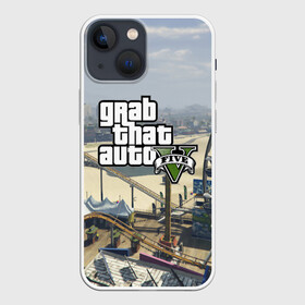 Чехол для iPhone 13 mini с принтом GTA 5 в Кировске,  |  | grand theft auto 2 | grand theft auto 3 | grand theft auto v | grand theft auto: san andreas | grand theft auto: vice city | gta 1 | gta 2 | gta 3 | gta 4 | gta 5 | gta online | gta v | город | игры