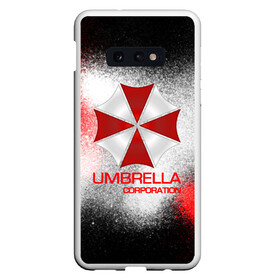 Чехол для Samsung S10E с принтом UMBRELLA CORP в Кировске, Силикон | Область печати: задняя сторона чехла, без боковых панелей | biohazard | biohazard 7 | crocodile | fang | game | hand | monster | new umbrella | resident evil | resident evil 7 | umbrella | umbrella corp | umbrella corporation | zombie | обитель