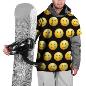 Накидка на куртку 3D с принтом New Emoji в Кировске, 100% полиэстер |  | crying | emoji | smile | smiling face with tear | tear | плачущий | слеза | смайлик | улыбка | эмодзи