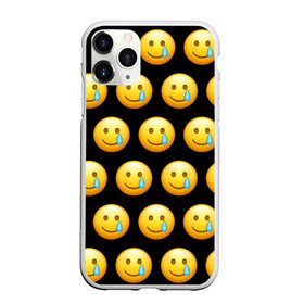 Чехол для iPhone 11 Pro матовый с принтом New Emoji в Кировске, Силикон |  | crying | emoji | smile | smiling face with tear | tear | плачущий | слеза | смайлик | улыбка | эмодзи