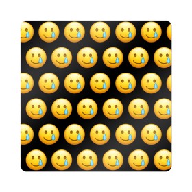 Магнит виниловый Квадрат с принтом New Emoji в Кировске, полимерный материал с магнитным слоем | размер 9*9 см, закругленные углы | crying | emoji | smile | smiling face with tear | tear | плачущий | слеза | смайлик | улыбка | эмодзи
