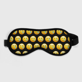 Маска для сна 3D с принтом New Emoji в Кировске, внешний слой — 100% полиэфир, внутренний слой — 100% хлопок, между ними — поролон |  | Тематика изображения на принте: crying | emoji | smile | smiling face with tear | tear | плачущий | слеза | смайлик | улыбка | эмодзи