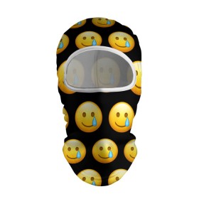 Балаклава 3D с принтом New Emoji в Кировске, 100% полиэстер, ткань с особыми свойствами — Activecool | плотность 150–180 г/м2; хорошо тянется, но при этом сохраняет форму. Закрывает шею, вокруг отверстия для глаз кайма. Единый размер | crying | emoji | smile | smiling face with tear | tear | плачущий | слеза | смайлик | улыбка | эмодзи