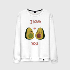 Мужской свитшот хлопок с принтом AVOCADO LOVE в Кировске, 100% хлопок |  | avokado | авокадо