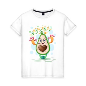 Женская футболка хлопок с принтом АВОКАДО в Кировске, 100% хлопок | прямой крой, круглый вырез горловины, длина до линии бедер, слегка спущенное плечо | avocado | character | cute pictures | exotic | fruit | nut | vegan | vegetables | vegetarian | авокадо | веган | вегетарианец | милые картинки | овощи | орех | персонаж | фрукты | экзотика