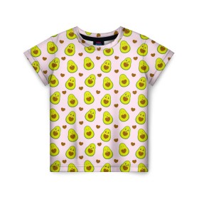 Детская футболка 3D с принтом АВОКАДО в Кировске, 100% гипоаллергенный полиэфир | прямой крой, круглый вырез горловины, длина до линии бедер, чуть спущенное плечо, ткань немного тянется | Тематика изображения на принте: avocado | character | cute pictures | exotic | fruit | nut | vegan | vegetables | vegetarian | авокадо | веган | вегетарианец | милые картинки | овощи | орех | персонаж | фрукты | экзотика