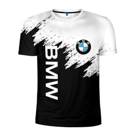 Мужская футболка 3D спортивная с принтом BMW в Кировске, 100% полиэстер с улучшенными характеристиками | приталенный силуэт, круглая горловина, широкие плечи, сужается к линии бедра | bmw | bmw performance | m | motorsport | performance | бмв | моторспорт