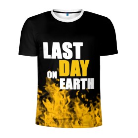 Мужская футболка 3D спортивная с принтом LAST DAY ON EARTH. в Кировске, 100% полиэстер с улучшенными характеристиками | приталенный силуэт, круглая горловина, широкие плечи, сужается к линии бедра | Тематика изображения на принте: 
