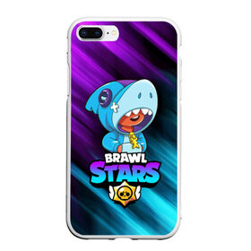 Чехол для iPhone 7Plus/8 Plus матовый с принтом BRAWL STARS LEON SHARK в Кировске, Силикон | Область печати: задняя сторона чехла, без боковых панелей | bibi | brawl stars | crow | el brown | leon | leon shark | max | sally leon | shark | stars | werewolf | акула | биби | ворон | леон | оборотень