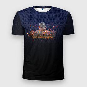 Мужская футболка 3D спортивная с принтом Armfight в Кировске, 100% полиэстер с улучшенными характеристиками | приталенный силуэт, круглая горловина, широкие плечи, сужается к линии бедра | armfight | armwrestling | армрестлинг
