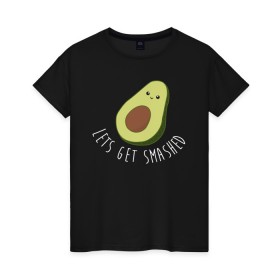 Женская футболка хлопок с принтом Авокадо в Кировске, 100% хлопок | прямой крой, круглый вырез горловины, длина до линии бедер, слегка спущенное плечо | авокадо | мемы | минимализм | прикольные картинки | прикольные надписи | растение | фрукт