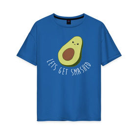 Женская футболка хлопок Oversize с принтом Авокадо в Кировске, 100% хлопок | свободный крой, круглый ворот, спущенный рукав, длина до линии бедер
 | авокадо | мемы | минимализм | прикольные картинки | прикольные надписи | растение | фрукт
