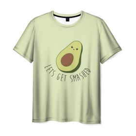 Мужская футболка 3D с принтом Авокадо в Кировске, 100% полиэфир | прямой крой, круглый вырез горловины, длина до линии бедер | авокадо | мемы | минимализм | прикольные картинки | прикольные надписи | растение | фрукт