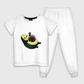 Детская пижама хлопок с принтом Авокадо в Кировске, 100% хлопок |  брюки и футболка прямого кроя, без карманов, на брюках мягкая резинка на поясе и по низу штанин
 | авокадо | веган | еда блогеров | мемы | минимализм | прикольные картинки | прикольные надписи | растение | смешное авокадо | фрукт
