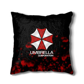 Подушка 3D с принтом UMBRELLA CORP в Кировске, наволочка – 100% полиэстер, наполнитель – холлофайбер (легкий наполнитель, не вызывает аллергию). | состоит из подушки и наволочки. Наволочка на молнии, легко снимается для стирки | biohazard | biohazard 7 | crocodile | fang | game | hand | monster | new umbrella | resident evil | resident evil 7 | umbrella | umbrella corp | umbrella corporation | zombie | обитель