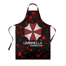 Фартук 3D с принтом UMBRELLA CORP в Кировске, 100% полиэстер | общий размер — 65 х 85 см, ширина нагрудника — 26 см, горловина — 53 см, длина завязок — 54 см, общий обхват в поясе — 173 см. Принт на завязках и на горловине наносится с двух сторон, на основной части фартука — только с внешней стороны | biohazard | biohazard 7 | crocodile | fang | game | hand | monster | new umbrella | resident evil | resident evil 7 | umbrella | umbrella corp | umbrella corporation | zombie | обитель