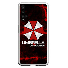 Чехол для Honor 20 с принтом UMBRELLA CORP в Кировске, Силикон | Область печати: задняя сторона чехла, без боковых панелей | biohazard | biohazard 7 | crocodile | fang | game | hand | monster | new umbrella | resident evil | resident evil 7 | umbrella | umbrella corp | umbrella corporation | zombie | обитель