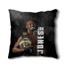 Подушка 3D с принтом Jon Jones / Джон Джонс в Кировске, наволочка – 100% полиэстер, наполнитель – холлофайбер (легкий наполнитель, не вызывает аллергию). | состоит из подушки и наволочки. Наволочка на молнии, легко снимается для стирки | Тематика изображения на принте: jon | jon jones | jones | mma | ufc | бои без правил | джон | джон джонс | джонс | микс файт | мма