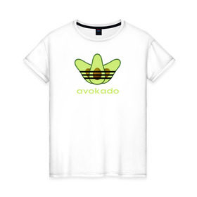 Женская футболка хлопок с принтом Авокадо в Кировске, 100% хлопок | прямой крой, круглый вырез горловины, длина до линии бедер, слегка спущенное плечо | авокадо | веган | еда блогеров | мемы | минимализм | прикольные картинки | прикольные надписи | растение | смешное авокадо | фрукт