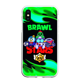 Чехол для iPhone XS Max матовый с принтом BRAWL STARS Пламя в Кировске, Силикон | Область печати: задняя сторона чехла, без боковых панелей | 8 | 8bit | bit | brawl | brawlstars | crow | leon | leonskin | max | mr p | sally | virus | бит | бравл | игра | леон | макс | молнии | мультик | пламя | старc | старз