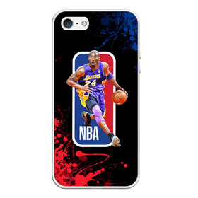 Чехол для iPhone 5/5S матовый с принтом KOBE BRYANT в Кировске, Силикон | Область печати: задняя сторона чехла, без боковых панелей | 24 | kobebryant | lakers | nba | баскетбол | баскетболист | коби брайант | лейкерс | нба | спорт