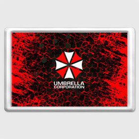 Магнит 45*70 с принтом UMBRELLA CORPORATION. в Кировске, Пластик | Размер: 78*52 мм; Размер печати: 70*45 | corp | corporation | resident evil | umbrella | umbrella corporation | зомби апокалипсис | зонт | игра