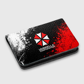 Картхолдер с принтом с принтом UMBRELLA CORPORATION. в Кировске, натуральная матовая кожа | размер 7,3 х 10 см; кардхолдер имеет 4 кармана для карт; | corp | corporation | resident evil | umbrella | umbrella corporation | зомби апокалипсис | зонт | игра