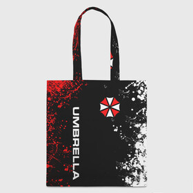 Шоппер 3D с принтом UMBRELLA CORPORATION. в Кировске, 100% полиэстер | Плотность: 200 г/м2; Размер: 34×35 см; Высота лямок: 30 см | corp | corporation | resident evil | umbrella | umbrella corporation | зомби апокалипсис | зонт | игра