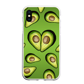 Чехол для iPhone XS Max матовый с принтом Люблю авокадо в Кировске, Силикон | Область печати: задняя сторона чехла, без боковых панелей | food | green | vegetarian | вегетарианец | влюбленность | влюбленные | вместе навсегда | девушке | здоровый | здоровый образ жизни | зелень | кружка | любимая | любимый | люблю | май | натуральный