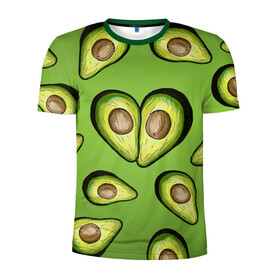 Мужская футболка 3D спортивная с принтом Люблю авокадо в Кировске, 100% полиэстер с улучшенными характеристиками | приталенный силуэт, круглая горловина, широкие плечи, сужается к линии бедра | food | green | vegetarian | вегетарианец | влюбленность | влюбленные | вместе навсегда | девушке | здоровый | здоровый образ жизни | зелень | кружка | любимая | любимый | люблю | май | натуральный