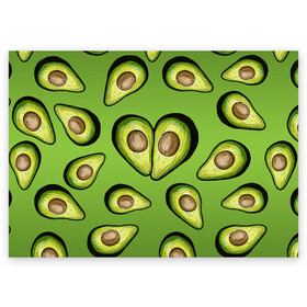Поздравительная открытка с принтом Люблю авокадо в Кировске, 100% бумага | плотность бумаги 280 г/м2, матовая, на обратной стороне линовка и место для марки
 | food | green | vegetarian | вегетарианец | влюбленность | влюбленные | вместе навсегда | девушке | здоровый | здоровый образ жизни | зелень | кружка | любимая | любимый | люблю | май | натуральный