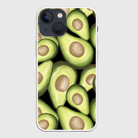 Чехол для iPhone 13 mini с принтом Avocado background в Кировске,  |  | food | green | vegan | vegetarian | веган | вегетарианец | диета | здоровое питание | здоровый | здоровый образ жизни | зеленый | зож | кружка | майка | натуральный | овощи | платье | плед | подушка | полезный