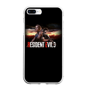 Чехол для iPhone 7Plus/8 Plus матовый с принтом Resident Evil 3 в Кировске, Силикон | Область печати: задняя сторона чехла, без боковых панелей | Тематика изображения на принте: carlos oliveira | jill valentine | nemesis | re 3 | resident evil 3 remake | джил вэлентайн | карлос оливейра | немезида | немезис | обитель зла