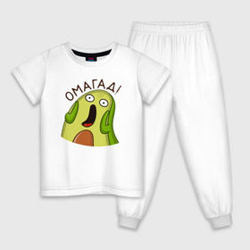 Детская пижама хлопок с принтом Авокадо в Кировске, 100% хлопок |  брюки и футболка прямого кроя, без карманов, на брюках мягкая резинка на поясе и по низу штанин
 | 
