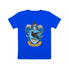Детская футболка хлопок с принтом Coat of Ravenclaw в Кировске, 100% хлопок | круглый вырез горловины, полуприлегающий силуэт, длина до линии бедер | vdgerir | гарри поттер | гриффиндор | дамблдор | добби | слизерин | хогвартс