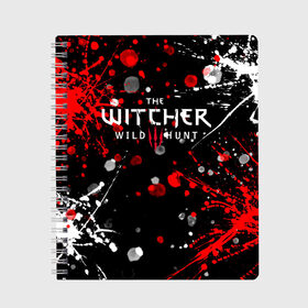 Тетрадь с принтом THE WITCHER в Кировске, 100% бумага | 48 листов, плотность листов — 60 г/м2, плотность картонной обложки — 250 г/м2. Листы скреплены сбоку удобной пружинной спиралью. Уголки страниц и обложки скругленные. Цвет линий — светло-серый
 | geralt | the witcher | the witcher wild hunt | witcher | ведьмак | ведьмак 3 | геральт | сериал