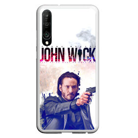 Чехол для Honor P30 с принтом John Wick в Кировске, Силикон | Область печати: задняя сторона чехла, без боковых панелей | john wick | keanu reeves | боевик | джон уик | киану ривз | кино | пистолет | фильм