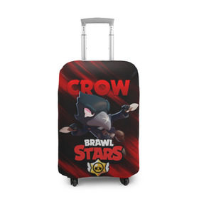 Чехол для чемодана 3D с принтом BRAWL STARS CROW в Кировске, 86% полиэфир, 14% спандекс | двустороннее нанесение принта, прорези для ручек и колес | bibi | brawl stars | crow | el brown | leon | leon shark | max | sally leon | shark | stars | werewolf | акула | биби | ворон | леон | оборотень