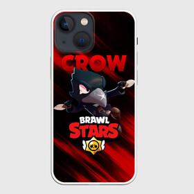 Чехол для iPhone 13 mini с принтом BRAWL STARS CROW в Кировске,  |  | bibi | brawl stars | crow | el brown | leon | leon shark | max | sally leon | shark | stars | werewolf | акула | биби | ворон | леон | оборотень