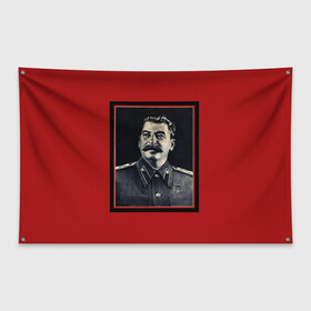 Флаг-баннер с принтом Сталин в Кировске, 100% полиэстер | размер 67 х 109 см, плотность ткани — 95 г/м2; по краям флага есть четыре люверса для крепления | stalin | брэнд | классно | красиво | круто | мода | сталин | стиль