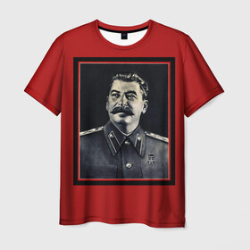 Мужская футболка 3D с принтом Сталин в Кировске, 100% полиэфир | прямой крой, круглый вырез горловины, длина до линии бедер | stalin | брэнд | классно | красиво | круто | мода | сталин | стиль