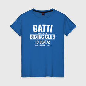 Женская футболка хлопок с принтом Gatti Boxing Club в Кировске, 100% хлопок | прямой крой, круглый вырез горловины, длина до линии бедер, слегка спущенное плечо | arturo gatti | arturo thunder gatti | gatti | thunder | артуро гатти | гатти