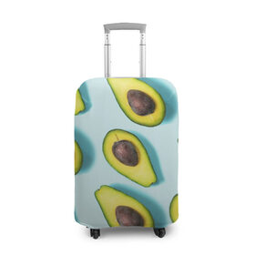Чехол для чемодана 3D с принтом АВОКАДО. в Кировске, 86% полиэфир, 14% спандекс | двустороннее нанесение принта, прорези для ручек и колес | ovakado | авокадо | фрукты