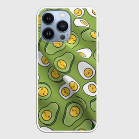 Чехол для iPhone 13 Pro с принтом АВАКАДО паттерн в Кировске,  |  | Тематика изображения на принте: ovakado | авокадо | фрукты
