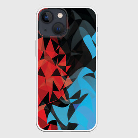 Чехол для iPhone 13 mini с принтом Fire and water в Кировске,  |  | абстракция | вода | краски | линии | огонь | пламя | синий | текстура | узор | цвета | яркий