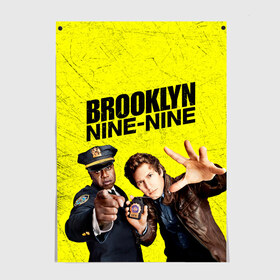 Постер с принтом Brooklyn Nine-Nine в Кировске, 100% бумага
 | бумага, плотность 150 мг. Матовая, но за счет высокого коэффициента гладкости имеет небольшой блеск и дает на свету блики, но в отличии от глянцевой бумаги не покрыта лаком | 7 сезон | 99 участок | brooklyn nine nine | бруклин | бруклин 9 9 | комедия